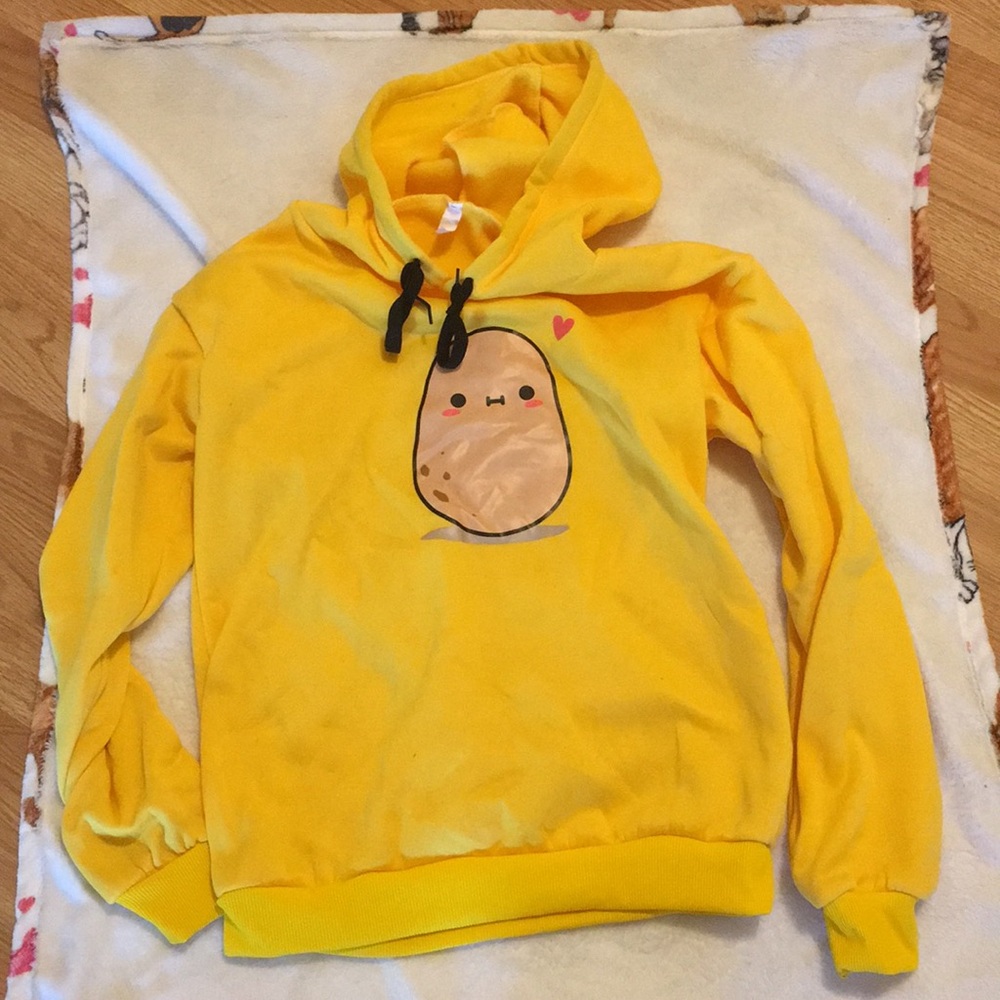 Potato hoodie no pocket worn once